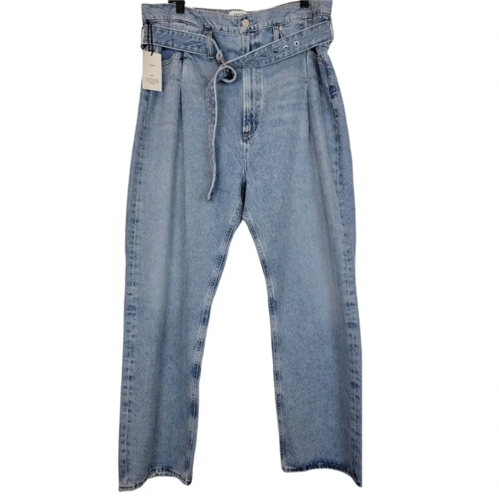 Agolde Reworked 90's Cinched Paperbag High Rise Straight Jean In Revival… - Picture 2 of 9